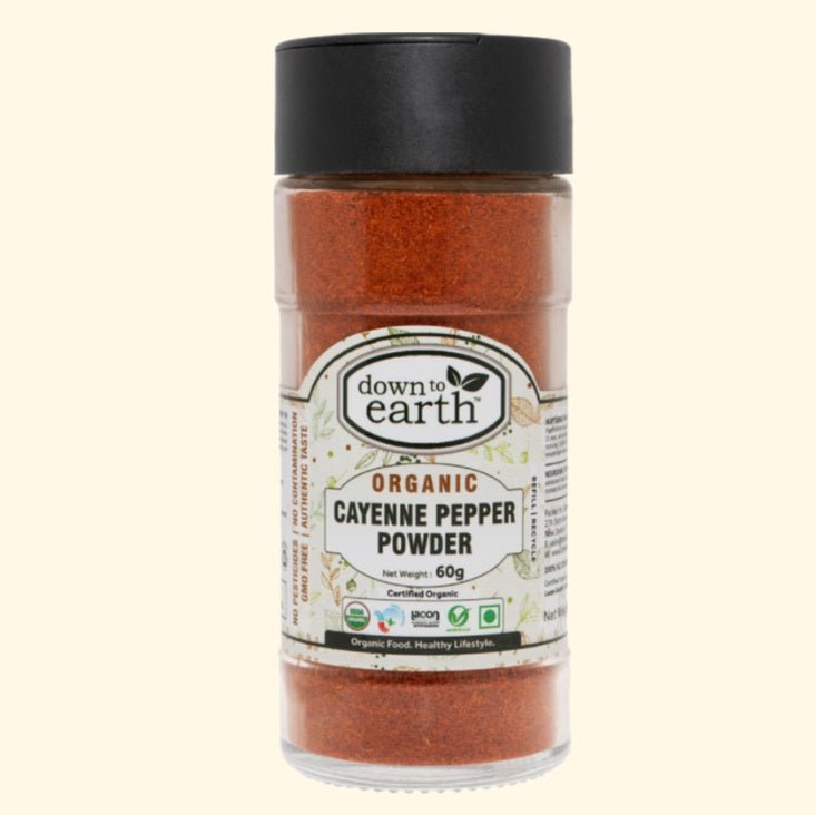 Down To Earth Organic Cayenne Pepper 60g - Impact Life